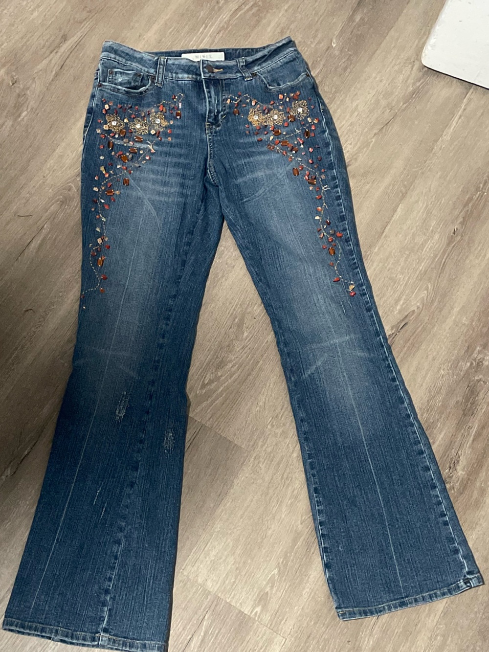 Y2K Embellished and Beaded Jeans